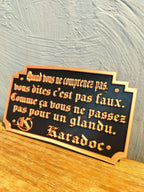 Cadre Kaamelott Citation Karadoc "C'est Pas Faux" - Déco Murale Humour - Impression 3D