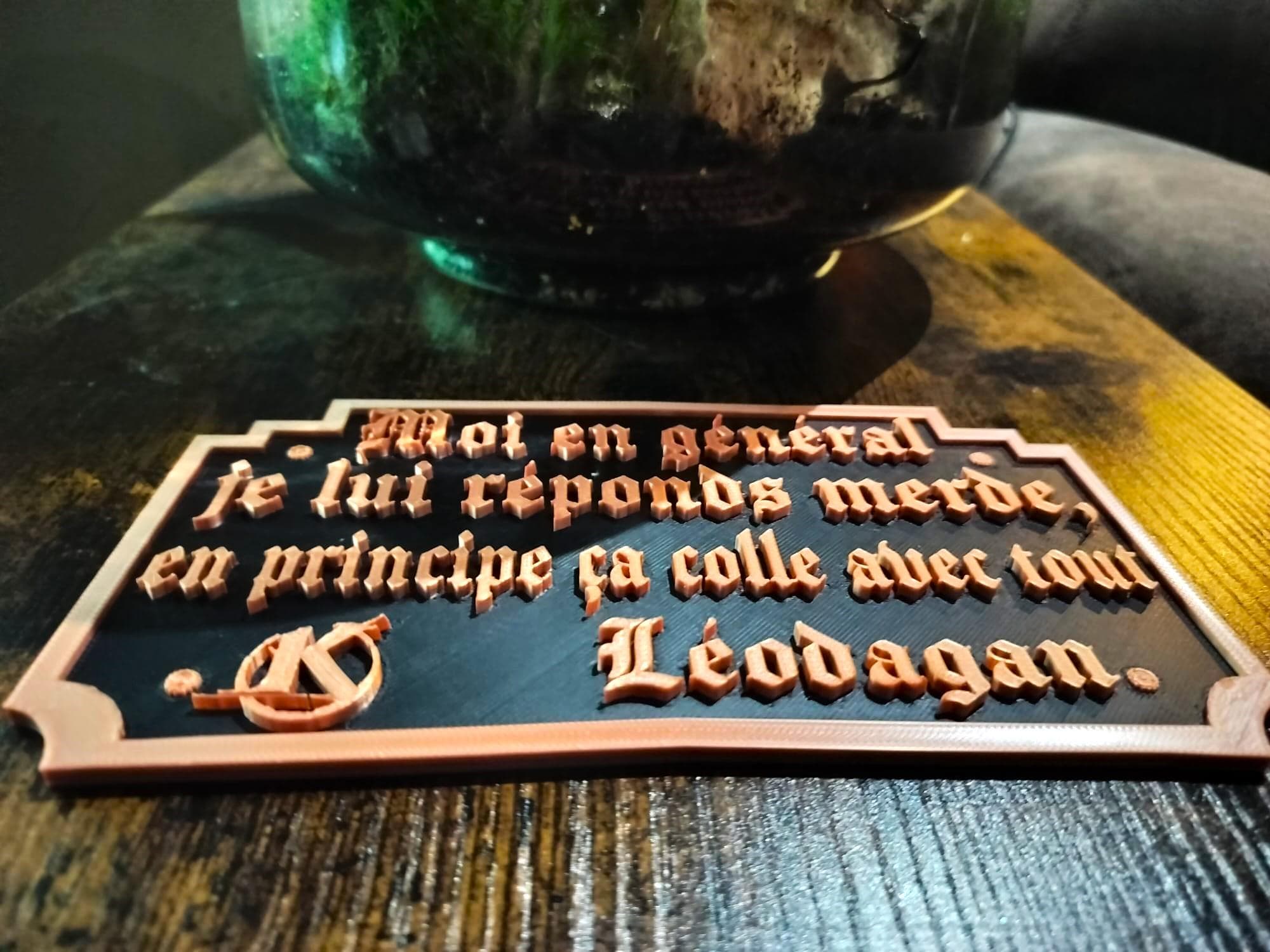 Cadre Kaamelott 3D - Citation Moi Je... Fan Art