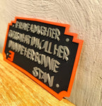 Plaque Murale Eminem Stan 3D - Citation "Name Her Bonnie" - Déco Rap