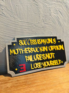 Plaque Murale Eminem Lose Yourself 3D - Citation Motivante Rap