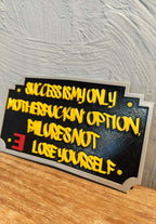 Plaque Murale Eminem Lose Yourself 3D - Citation Motivante Rap