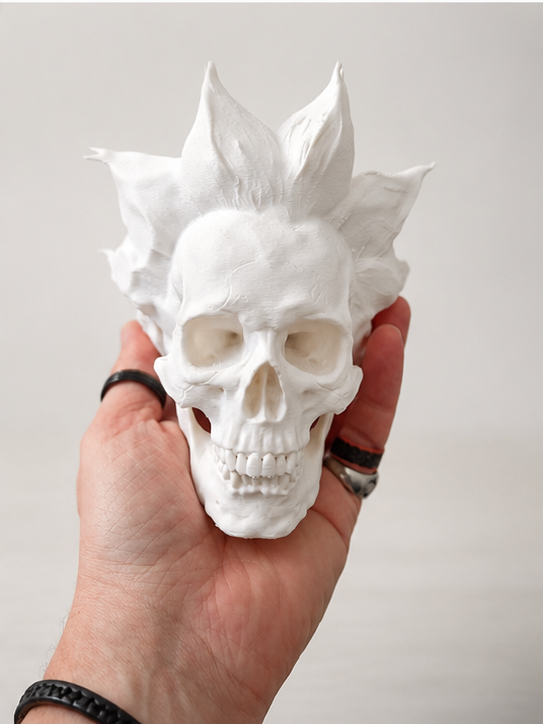 Crâne de Rick Sanchez – Figurine 3D à peindre ou décoration